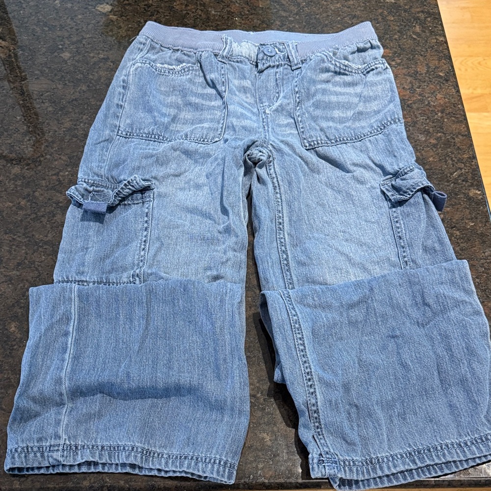 Girls Size 14 Limited Too Light Wash Denim Pants - Light Blue